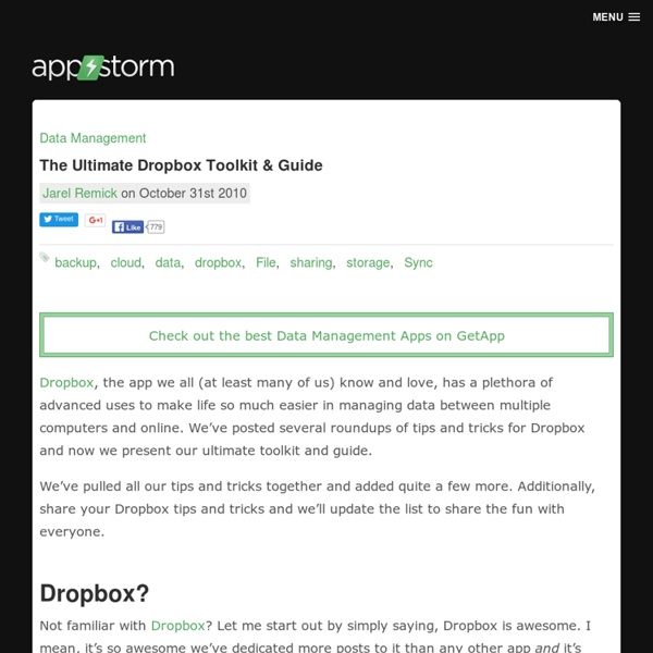 The Ultimate Dropbox Toolkit & Guide