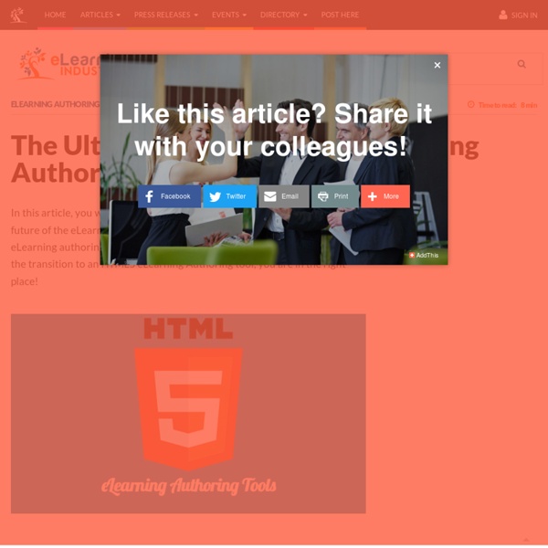 The Ultimate List of HTML5 eLearning Authoring Tools