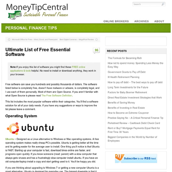 Ultimate List of Free Essential Software