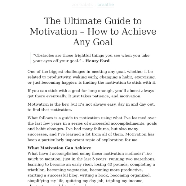 The Ultimate Guide to Motivation – How to Achieve Any Goal