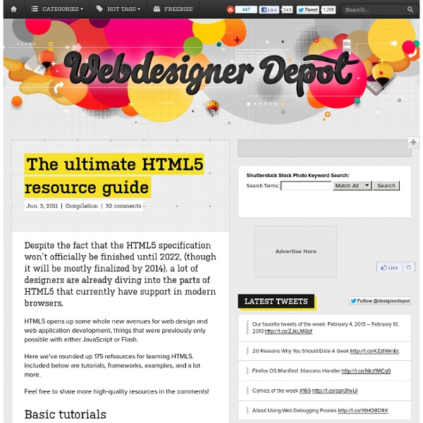 The ultimate HTML5 resource guide