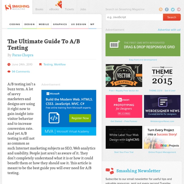 The Ultimate Guide To A/B Testing - Smashing Magazine