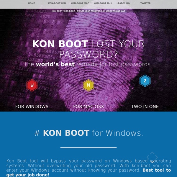 www.kon-boot.com] KON-BOOT - ULTIMATE WINDOWS/OSX/LINUX HACKING ...