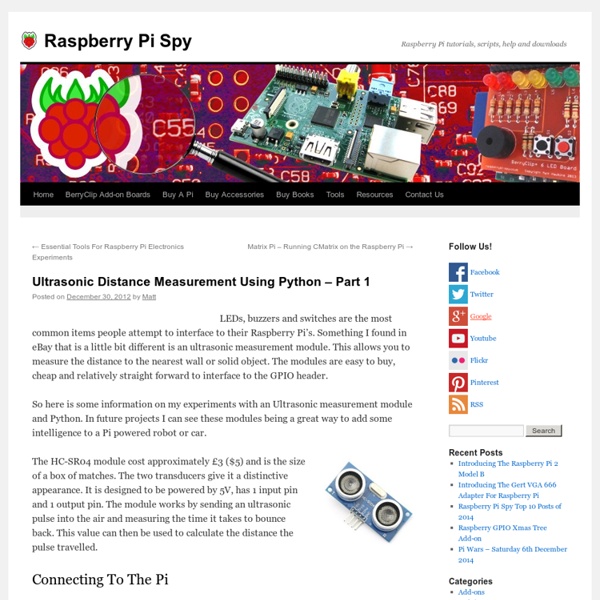 Ultrasonic Distance Measurement Using Python – Part 1