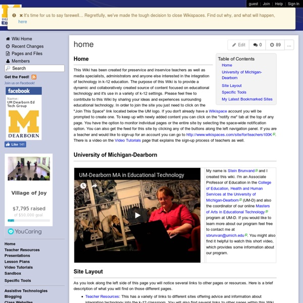 UM-Dearborn Ed Tech Wiki - home