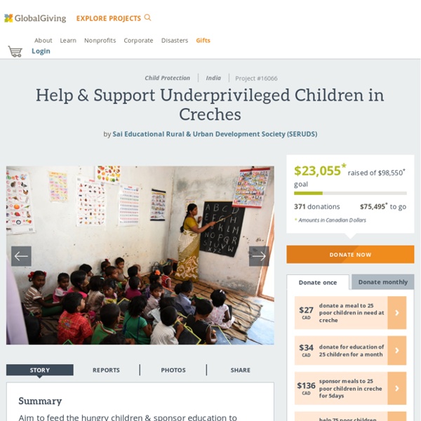 Help & Support Underprivileged Children in Creches
