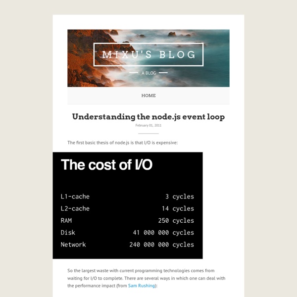 Understanding the node.js event loop