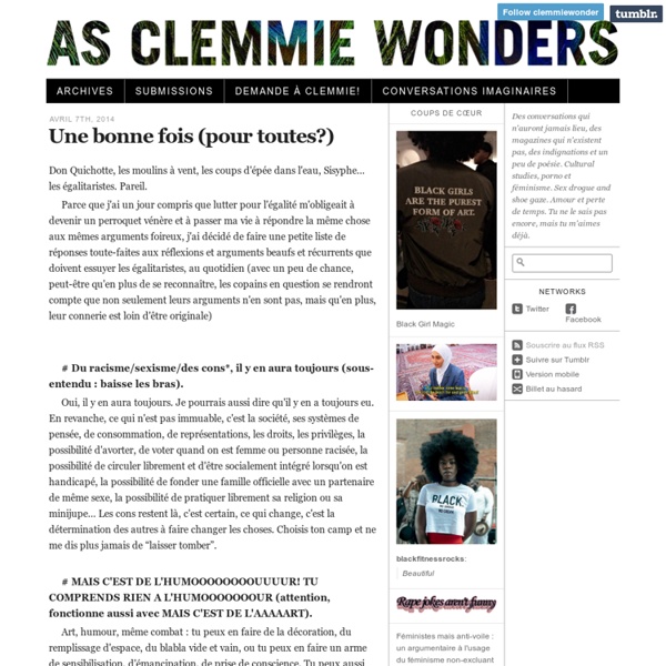 As Clemmie Wonders · Une bonne fois (pour toutes?)