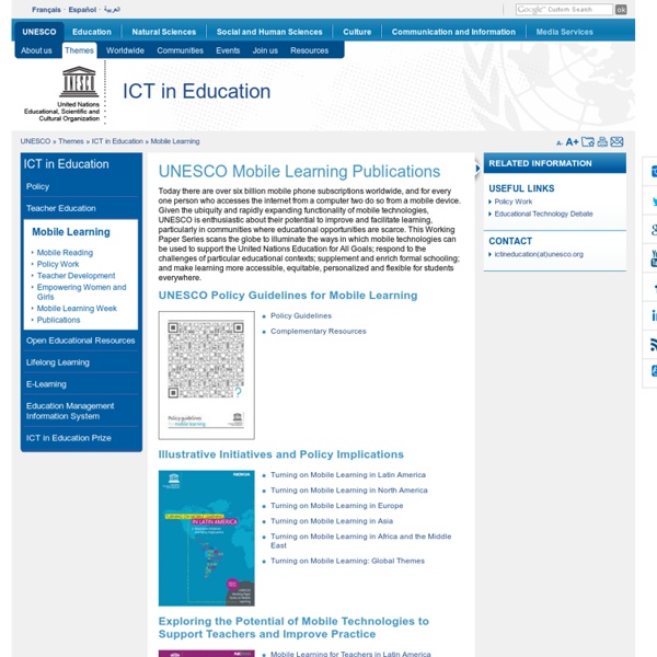 Mobile Learning Publications