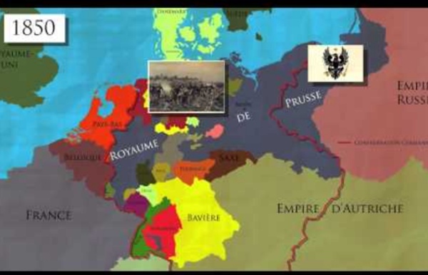 L’unification de l’Allemagne (1850-1871) (Carte animée)