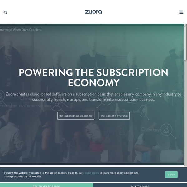 Subscription Billing, Commerce & Finance Solutions - Zuora