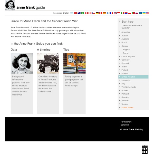 Anne Frank, Graine de Mémoire – Site interactif pour étudiants