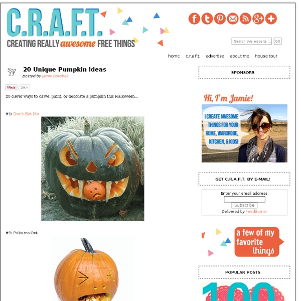 C.R.A.F.T.: 20 Unique Pumpkin Ideas