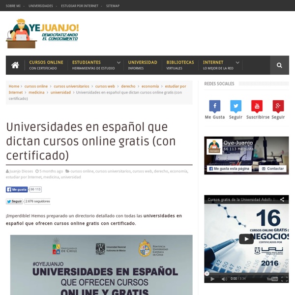 Universidades en español que dictan cursos online gratis (con certificado)