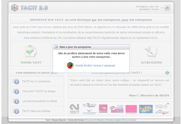 Tacit - Université Rennes 2 - Compréhension de l'implicite