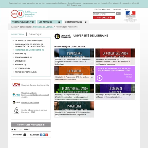 Université de Lorraine - Les producteurs - Canal-U