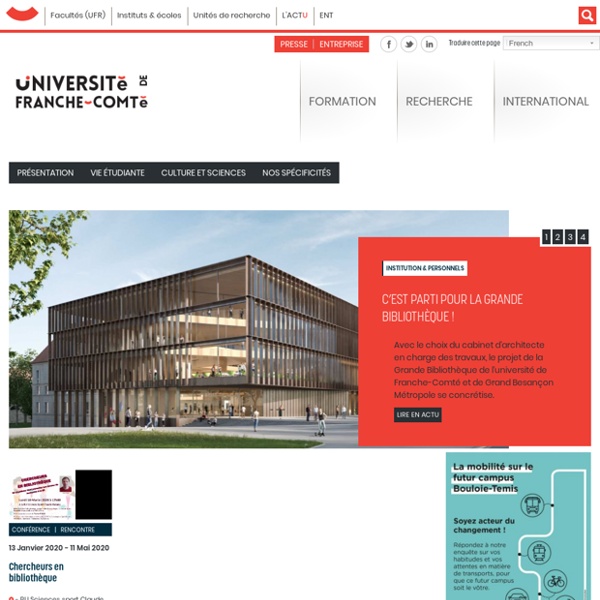 Université de Franche-Comté - Page d'accueil