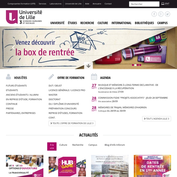 Université Lille 3 - Sciences Humaines et Sociales