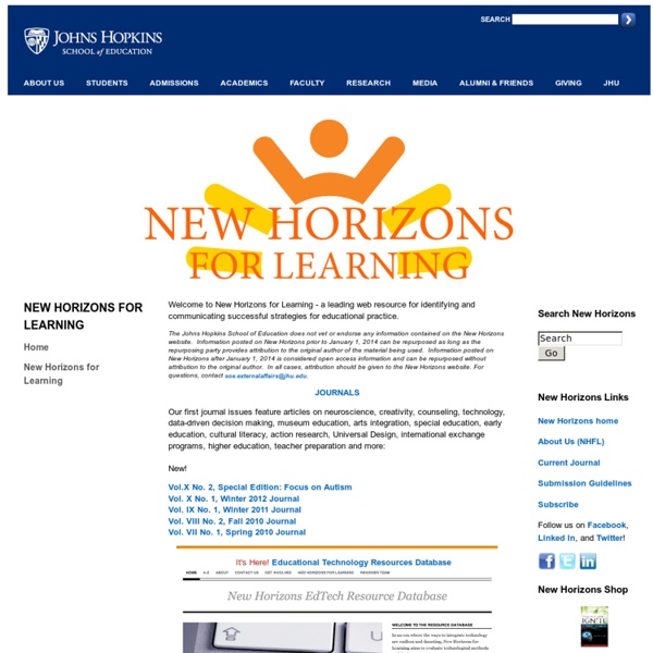 Johns Hopkins University: New Horizons for Learning