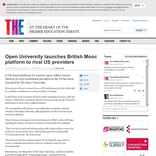 Open University launches British Mooc platform to rival US providers