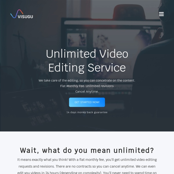 Monthly Video Editing Subscription - Visugu