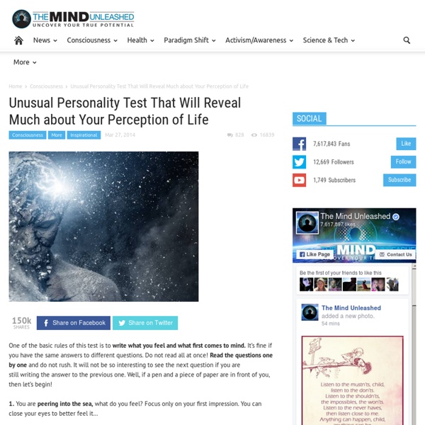 Unusual Personality Test That Will Reveal Much about Your Perception of Life