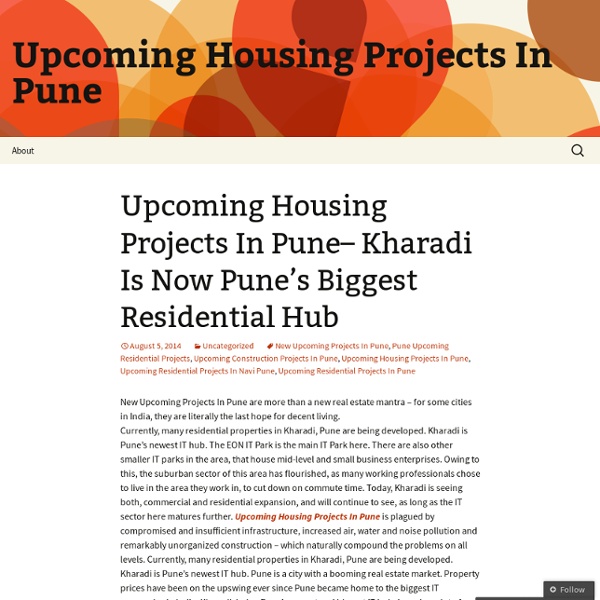 Upcoming Housing Projects In Pune
