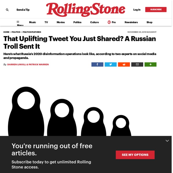 That Uplifting Tweet You Just Shared? A Russian Troll Sent It