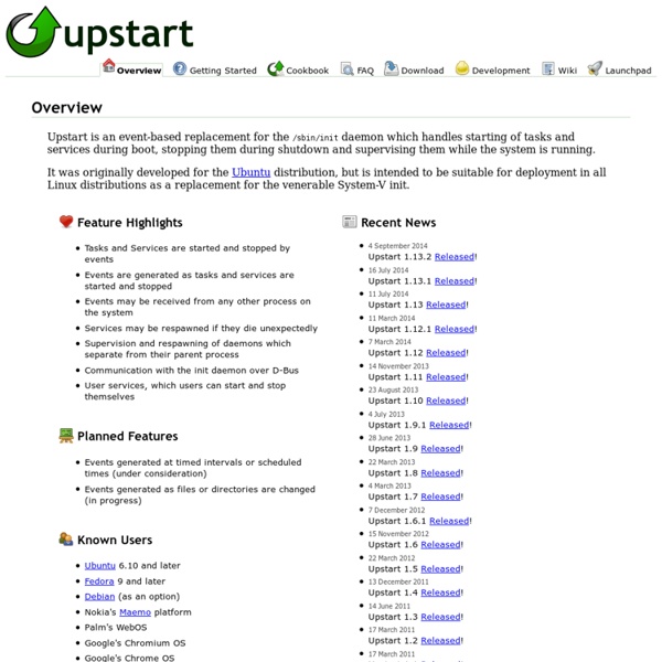 Upstart - event-based init daemon