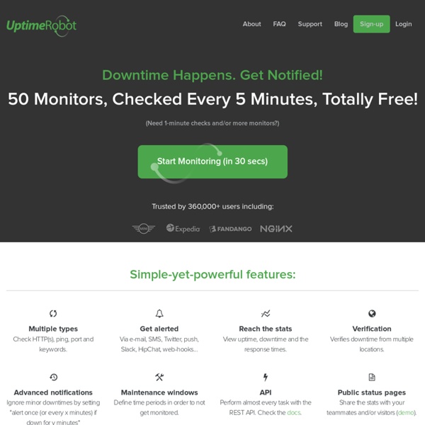 Free Website Uptime Monitoring - Uptime Robot