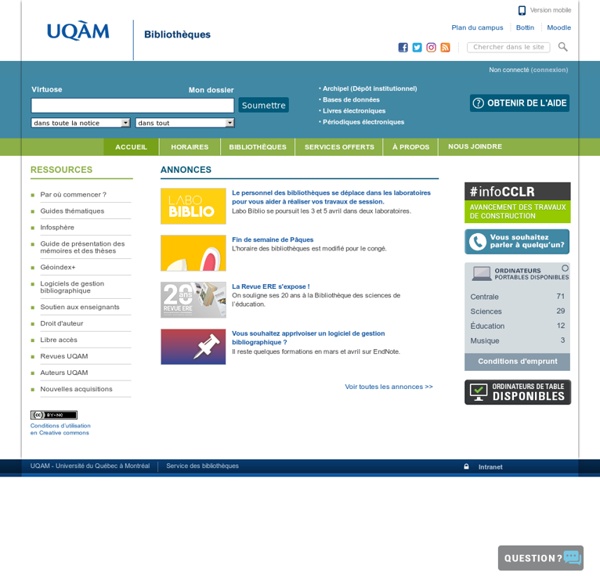 Service des bibliothèques de l'UQAM