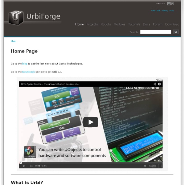 URBI - Universal Real-time Behavior Interface - Accueil
