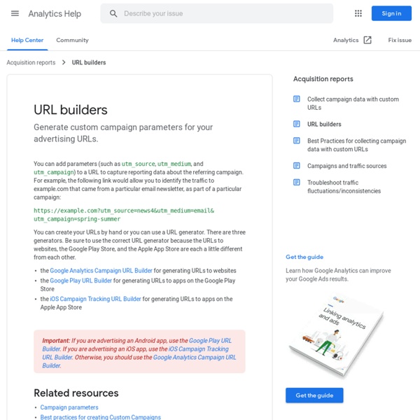 URL Builder - Analytics Help