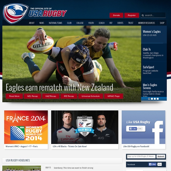 The official website of the national governing body for the sport of rugby union in the United States of America