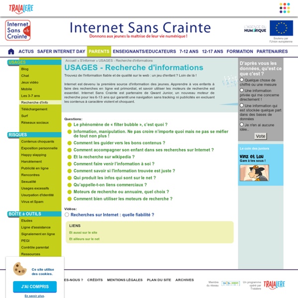 USAGES - Recherche d'informations