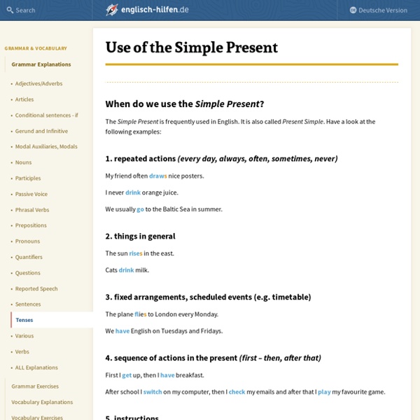 Use of the Simple Present