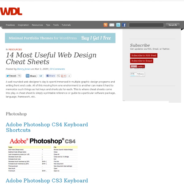 14 Most Useful Web Design Cheat Sheets