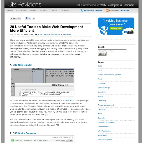 20 Useful Tools to Make Web Development More Efficient