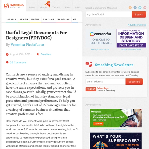 Useful Legal Documents For Designers (PDF/DOC)