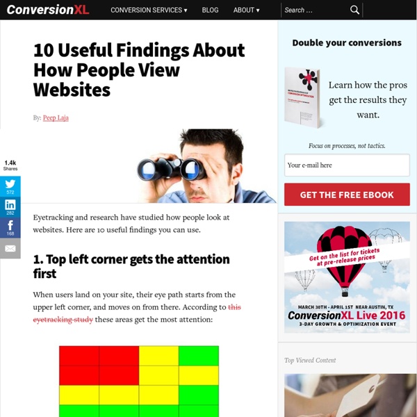 10 Useful Findings About How People View Websites