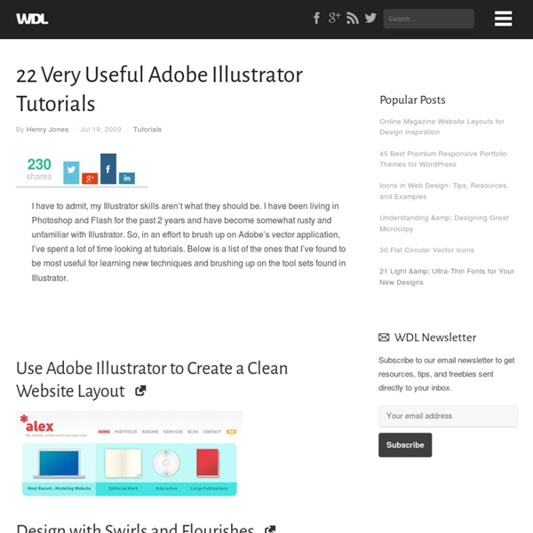 22 Very Useful Adobe Illustrator Tutorials