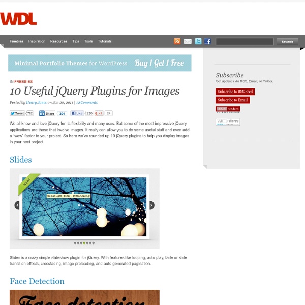 10 Useful jQuery Plugins for Images