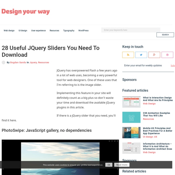 28 Useful JQuery Sliders You Need To Download