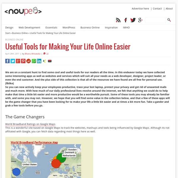 Useful Tools for Making Your Life Online Easier