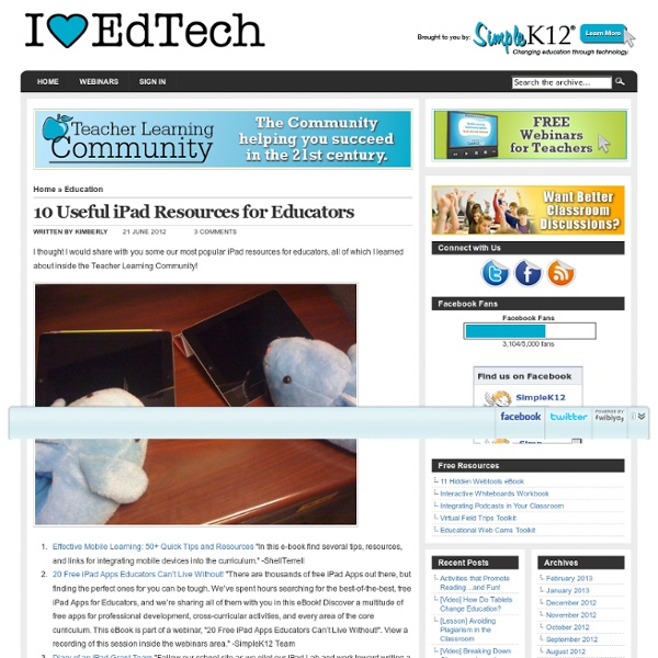 10 Useful iPad Resources for Educators