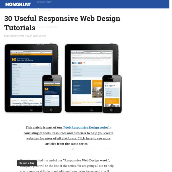 30 Useful Responsive Web Design Tutorials