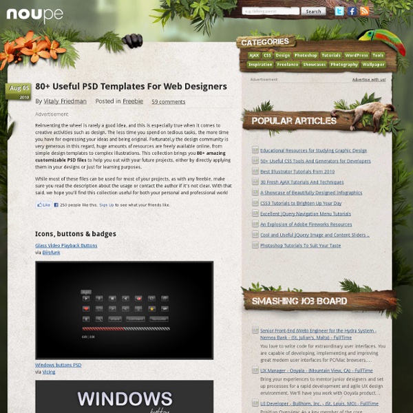 80 Useful PSD Templates For Web Designers - Noupe Design Blog