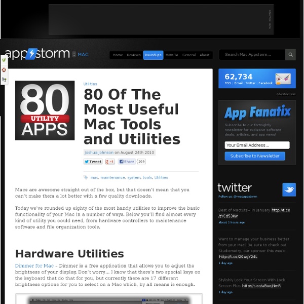 80 Of The Most Useful Mac Tools and Utilities