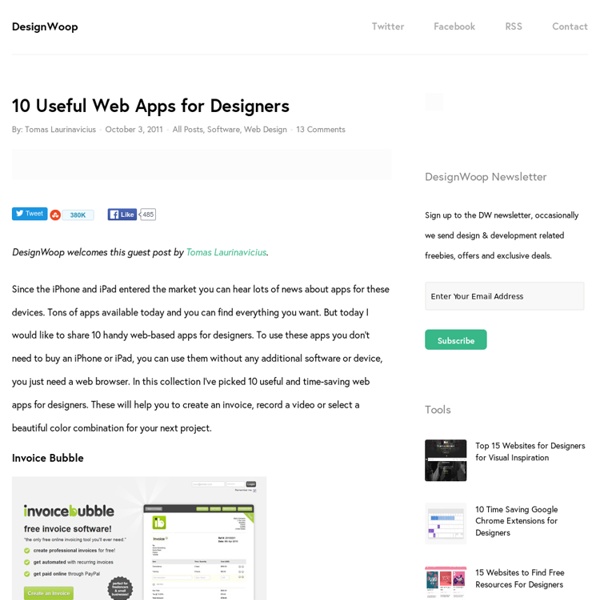 10 Useful Web Apps for Designers