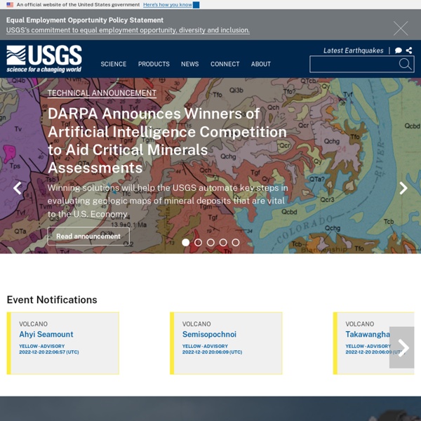 Welcome to the USGS - U.S. Geological Survey